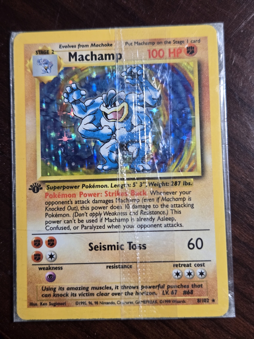 1999 Pokemon Base Set 1st Edition Machamp 8/102 Holo FACTORY SEALED NEW VINTAGE